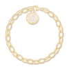 Thumbnail Image 2 of Thomas Sabo Ladies' Sterling Silver Gold Plated Enamel Belcher Charm Carrier Bracelet 19cm