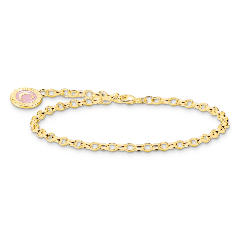 Main Image 1 of Thomas Sabo Ladies' 18ct Gold Plated Yellow Enamel Charm Carrier Bracelet