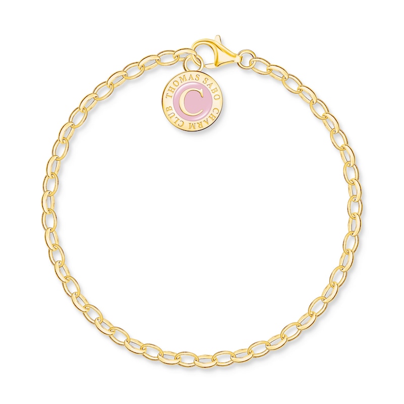 Main Image 2 of Thomas Sabo Ladies' 18ct Gold Plated Yellow Enamel Charm Carrier Bracelet