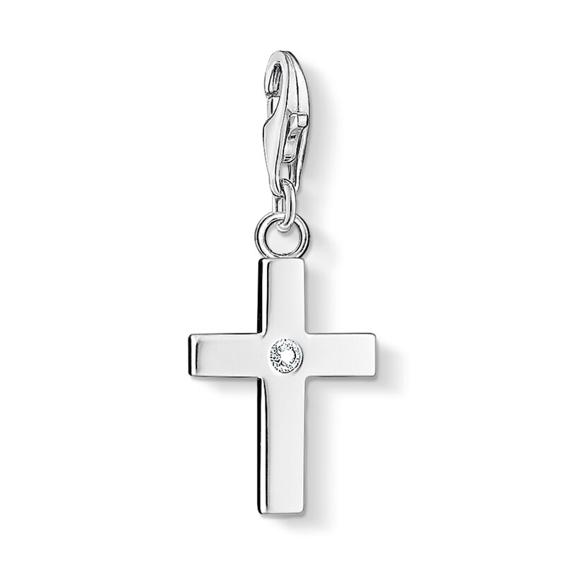 Main Image 1 of Thomas Sabo Ladies' Sterling Silver Cubic Zirconia Cross Charm Pendant