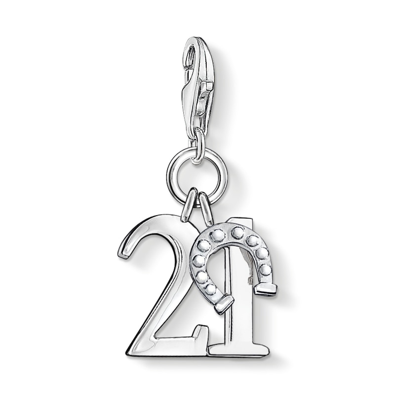 Thomas Sabo Ladies' Sterling Silver Lucky Number 21 Charm Pendant