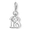 Thumbnail Image 1 of Thomas Sabo Ladies' Sterling Silver Lucky Number 18 Charm Pendant