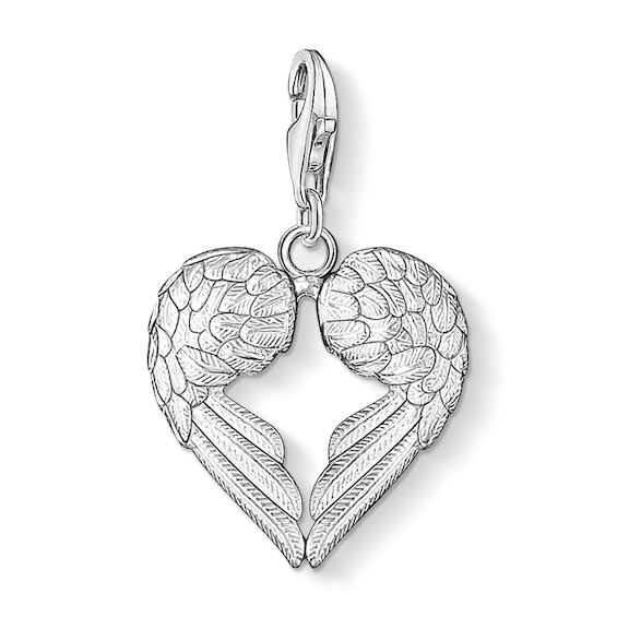 Thomas Sabo Ladies' Sterling Silver Winged Heart Charm Pendant