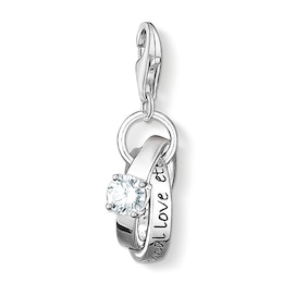 Thomas Sabo Ladies' Sterling Silver Cubic Zirconia Wedding Rings Charm Pendant