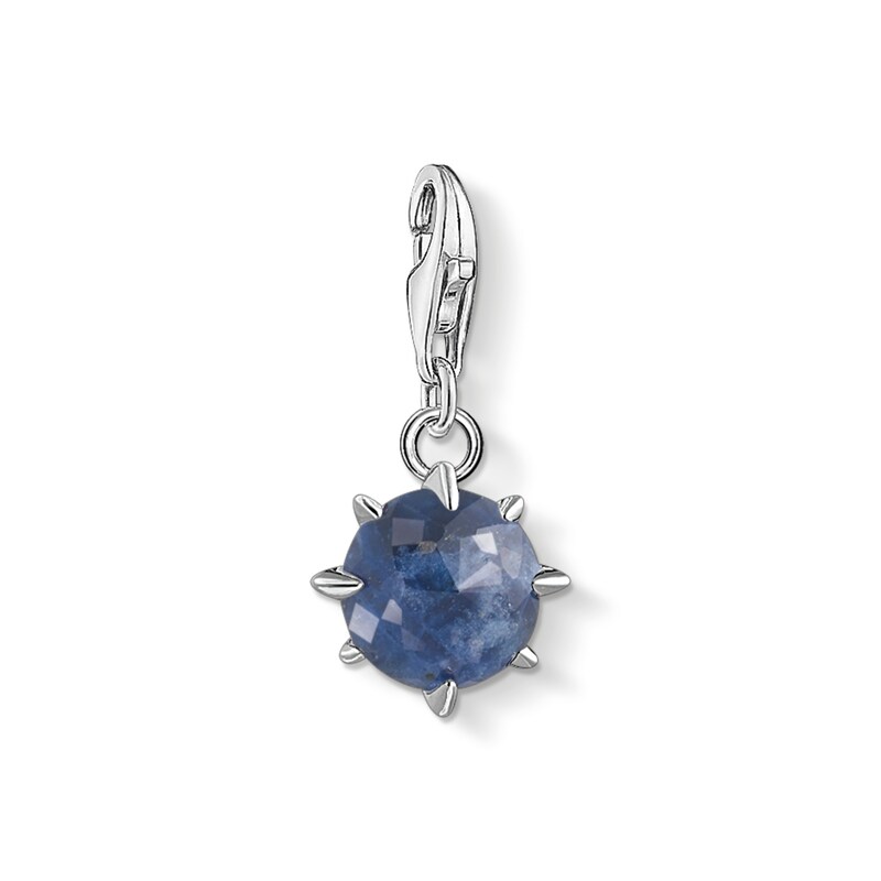 Main Image 1 of Thomas Sabo Ladies' Sterling Silver Sodalite Cubic Zirconia Charm Pendant Birth Stone September