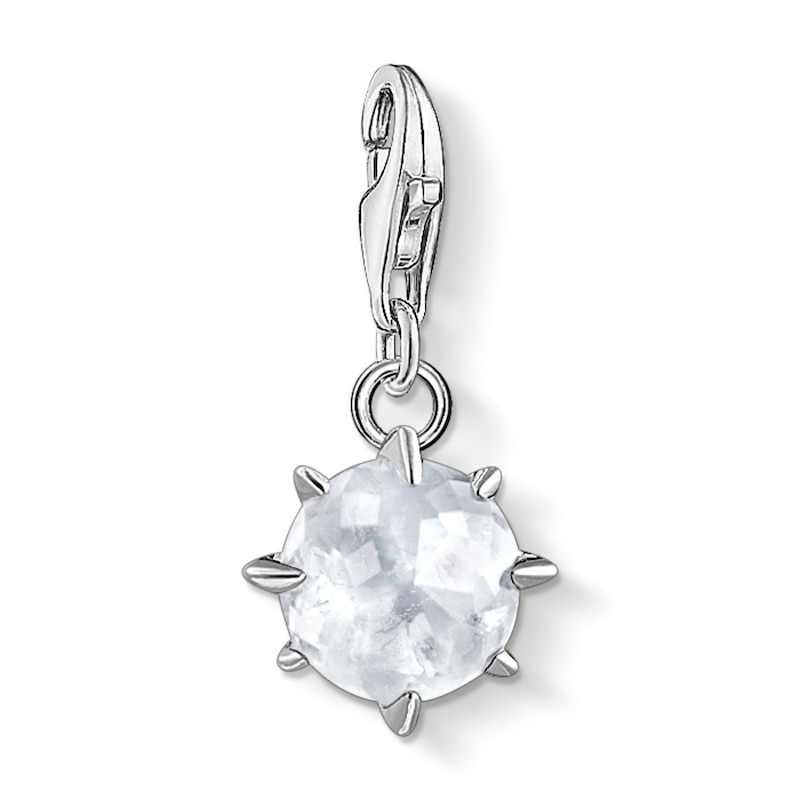 Main Image 1 of Thomas Sabo Ladies' Sterling Silver Rock Crystal Cubic Zirconia Charm Pendant Birth Stone April