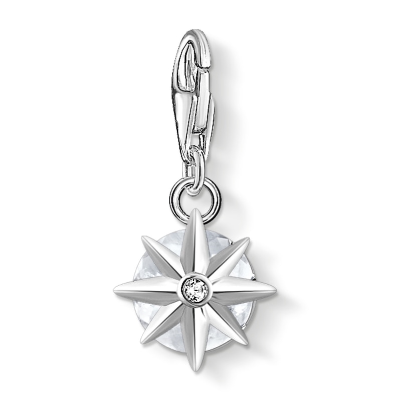 Main Image 2 of Thomas Sabo Ladies' Sterling Silver Rock Crystal Cubic Zirconia Charm Pendant Birth Stone April