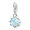 Thumbnail Image 1 of Thomas Sabo Ladies' Sterling Silver Milky Aquamarine Cubic Zirconia Charm Pendant Birth Stone March