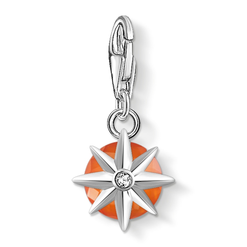 Main Image 2 of Thomas Sabo Ladies' Sterling Silver Agate Cubic Zirconia Charm Pendant Birth Stone January