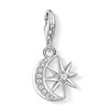 Thumbnail Image 1 of Thomas Sabo Ladies' Sterling Silver Cubic Zirconia Charm Pendant Star & Moon
