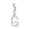 Thumbnail Image 1 of Thomas Sabo Ladies' Sterling Silver Cubic Zirconia Charm Pendant Letter G
