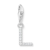 Thumbnail Image 1 of Thomas Sabo Ladies' Sterling Silver Cubic Zirconia Charm Pendant Letter L