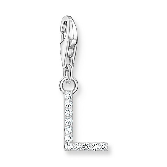 Thomas Sabo Women's Sterling Silver Cubic Zirconia Charm Pendant Letter L