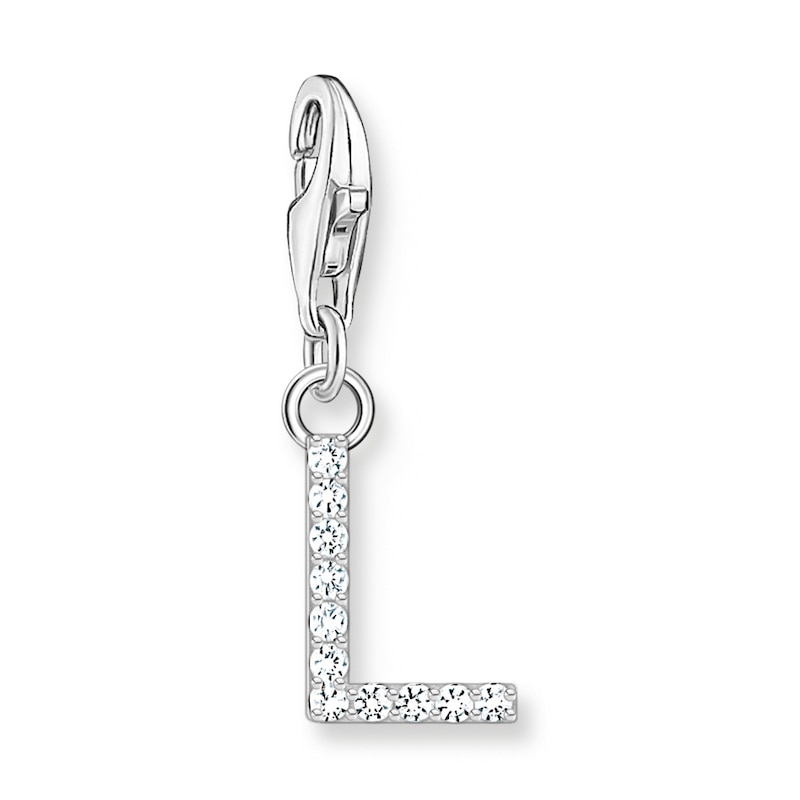 Main Image 1 of Thomas Sabo Ladies' Sterling Silver Cubic Zirconia Charm Pendant Letter L