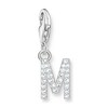 Thumbnail Image 1 of Thomas Sabo Ladies' Sterling Silver Cubic Zirconia Charm Pendant Letter M
