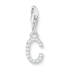 Thumbnail Image 1 of Thomas Sabo Ladies' Sterling Silver Cubic Zirconia Charm Pendant Letter C
