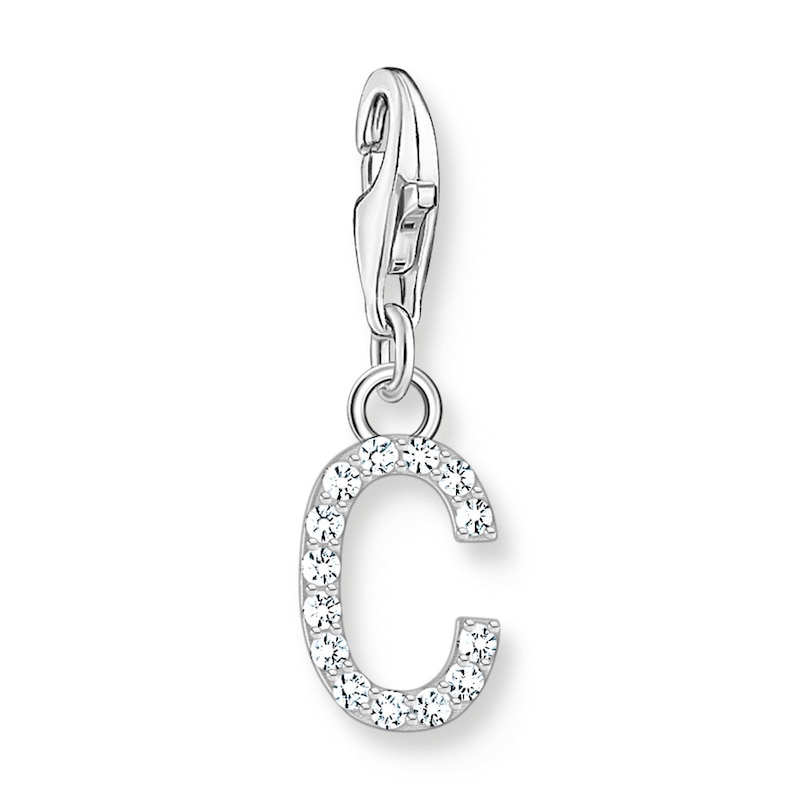 Main Image 1 of Thomas Sabo Ladies' Sterling Silver Cubic Zirconia Charm Pendant Letter C