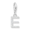 Thumbnail Image 1 of Thomas Sabo Ladies' Sterling Silver Cubic Zirconia Charm Pendant Letter E