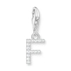 Thumbnail Image 1 of Thomas Sabo Ladies' Sterling Silver Cubic Zirconia Charm Pendant Letter F