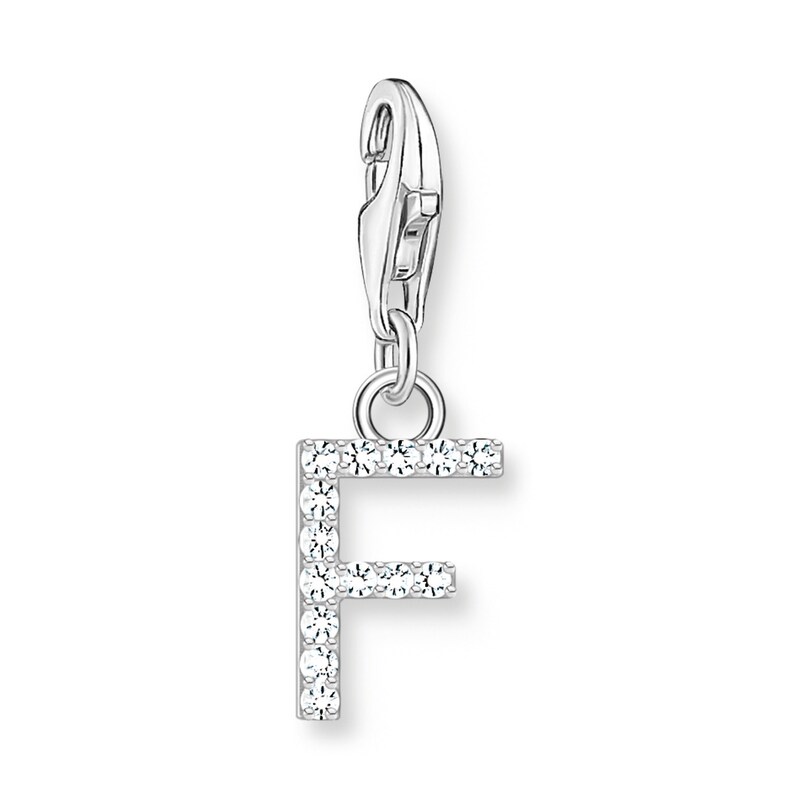 Main Image 1 of Thomas Sabo Ladies' Sterling Silver Cubic Zirconia Charm Pendant Letter F