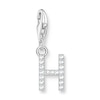 Thumbnail Image 1 of Thomas Sabo Ladies' Sterling Silver Cubic Zirconia Charm Pendant Letter H