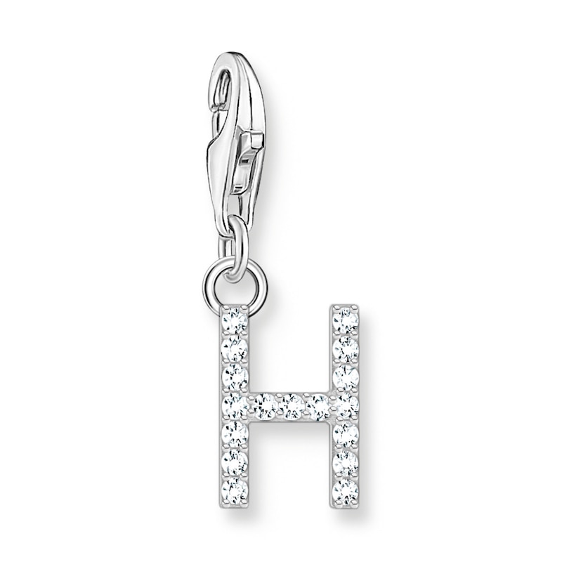 Main Image 1 of Thomas Sabo Ladies' Sterling Silver Cubic Zirconia Charm Pendant Letter H