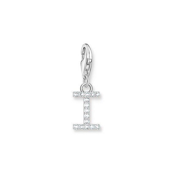 Thomas Sabo Women's Sterling Silver Cubic Zirconia Charm Pendant Letter I