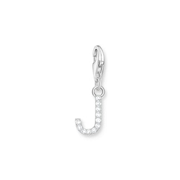 Thomas Sabo Women's Sterling Silver Cubic Zirconia Charm Pendant Letter J