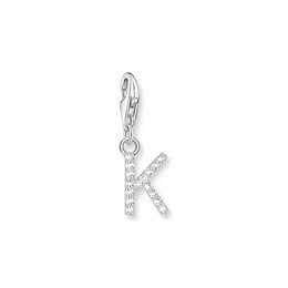 Thomas Sabo Ladies' Sterling Silver Cubic Zirconia Charm Pendant Letter K