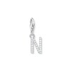 Thumbnail Image 1 of Thomas Sabo Ladies' Sterling Silver Cubic Zirconia Charm Pendant Letter N