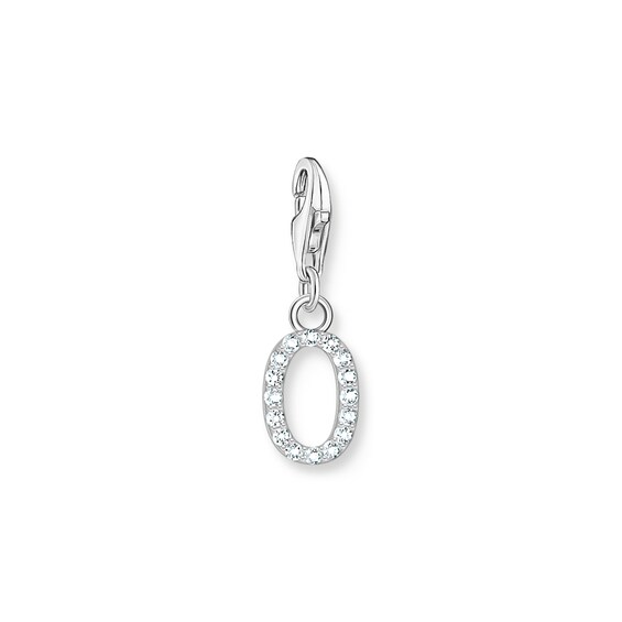 Thomas Sabo Women's Sterling Silver Cubic Zirconia Charm Pendant Letter O