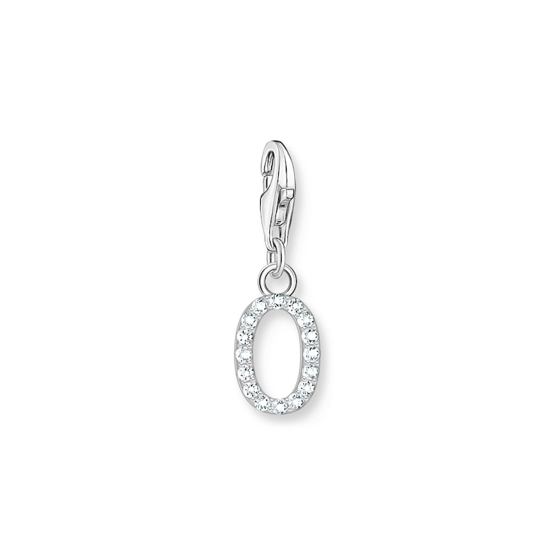 Main Image 1 of Thomas Sabo Ladies' Sterling Silver Cubic Zirconia Charm Pendant Letter O