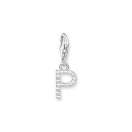 Thomas Sabo Ladies' Sterling Silver Cubic Zirconia Charm Pendant Letter P