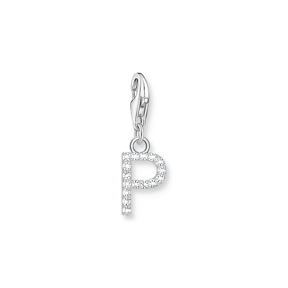 Thomas Sabo Women's Sterling Silver Cubic Zirconia Charm Pendant Letter P