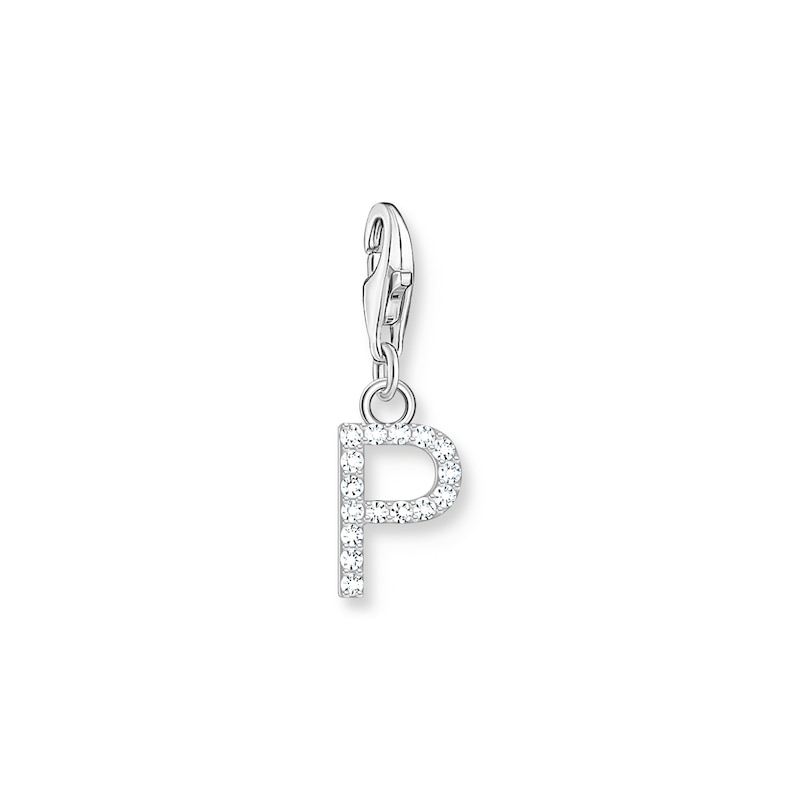 Main Image 1 of Thomas Sabo Ladies' Sterling Silver Cubic Zirconia Charm Pendant Letter P