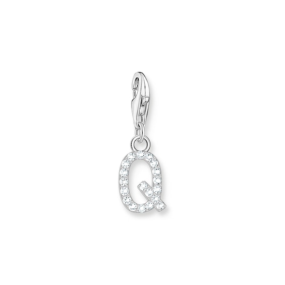 Thomas Sabo Women's Sterling Silver Cubic Zirconia Charm Pendant Letter Q
