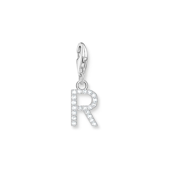 Thomas Sabo Women's Sterling Silver Cubic Zirconia Charm Pendant Letter R
