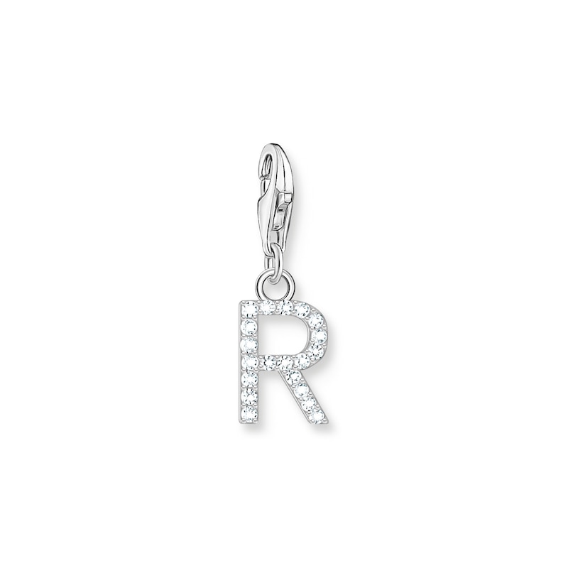 Main Image 1 of Thomas Sabo Ladies' Sterling Silver Cubic Zirconia Charm Pendant Letter R