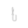 Thumbnail Image 1 of Thomas Sabo Ladies' Sterling Silver Cubic Zirconia Charm Pendant Letter U