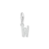 Thumbnail Image 1 of Thomas Sabo Ladies' Sterling Silver Cubic Zirconia Charm Pendant Letter W