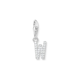 Thomas Sabo Women's Sterling Silver Cubic Zirconia Charm Pendant Letter W