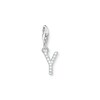 Thumbnail Image 1 of Thomas Sabo Ladies' Sterling Silver Cubic Zirconia Charm Pendant Letter Y