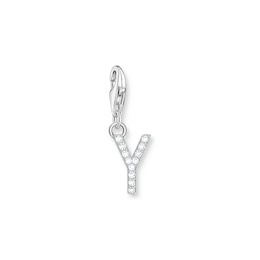 Thomas Sabo Ladies' Sterling Silver Cubic Zirconia Charm Pendant Letter Y