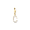 Thumbnail Image 1 of Thomas Sabo Ladies' 18ct Gold Plated Sterling Silver Cubic Zirconia Charm Pendant Letter C