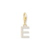 Thumbnail Image 1 of Thomas Sabo Ladies' 18ct Gold Plated Sterling Silver Cubic Zirconia Charm Pendant Letter E