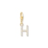 Thumbnail Image 0 of Thomas Sabo Ladies' 18ct Gold Plated Sterling Silver Cubic Zirconia Charm Pendant Letter H