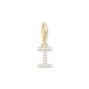Thumbnail Image 1 of Thomas Sabo Ladies' 18ct Gold Plated Sterling Silver Cubic Zirconia Charm Pendant Letter I