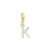 Thumbnail Image 0 of Thomas Sabo Ladies' 18ct Gold Plated Sterling Silver Cubic Zirconia Charm Pendant Letter K