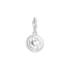 Thumbnail Image 2 of Thomas Sabo Ladies' Sterling Silver Pink Enamel & Cubic Zirconia Yin Yang Charm Pendant