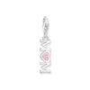 Thumbnail Image 1 of Thomas Sabo Ladies' Sterling Silver Pink Enamel 'Mum' Charm Pendant